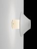 Minimalistyczny kinkiet zewnętrzny LED biały aluminiowy okrągły podświetlający elewację klasyczny nowoczesny IP54 QUERILO LE75186 Luces Exclusivas